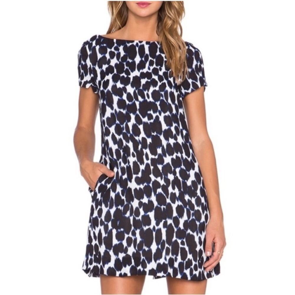 Kate Spade Black And White Print Shift Dress